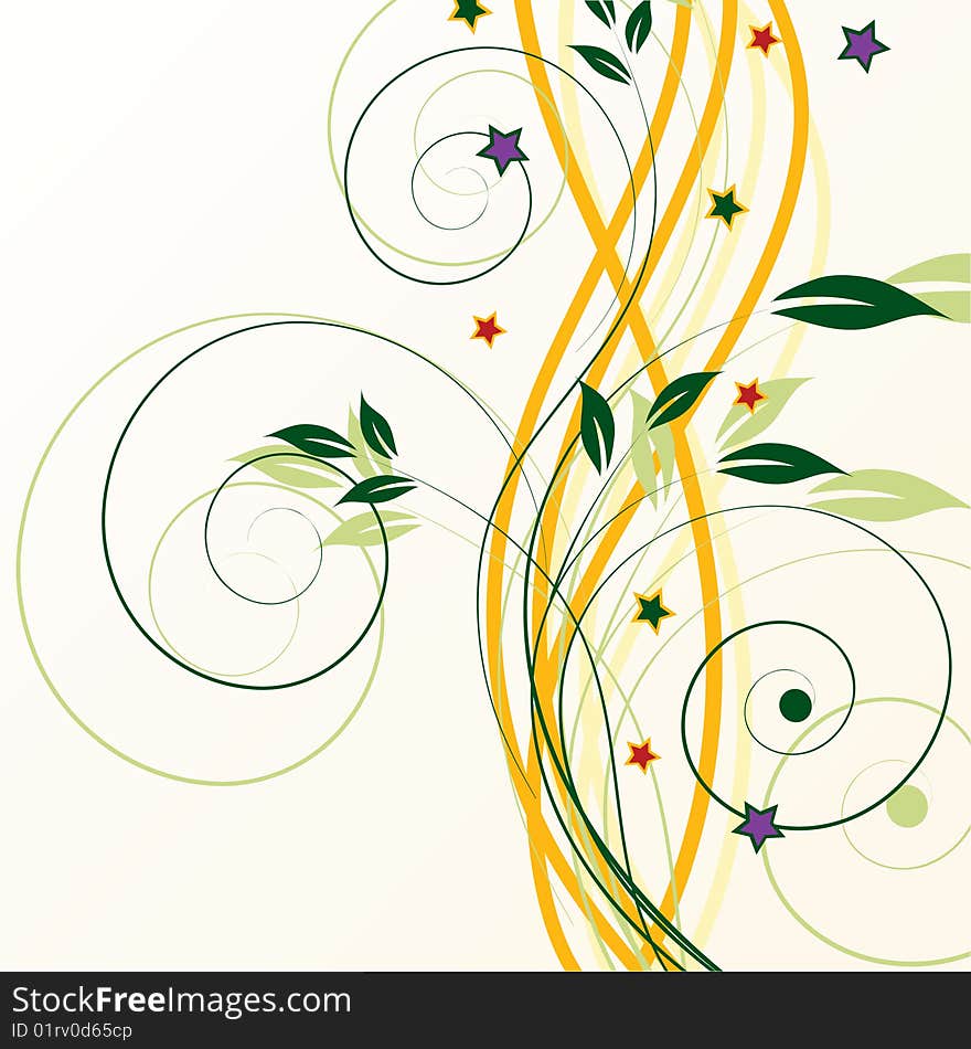 Abstract flowers background with place for your text