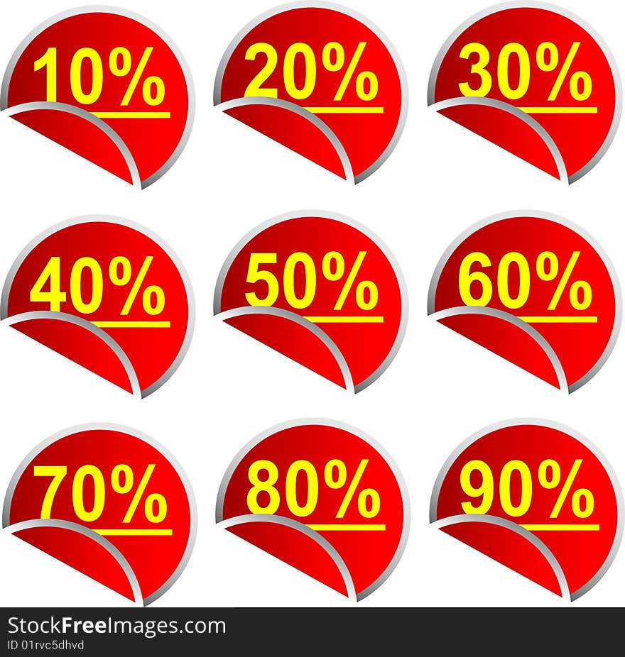 Illustration of a Button Discount percentages