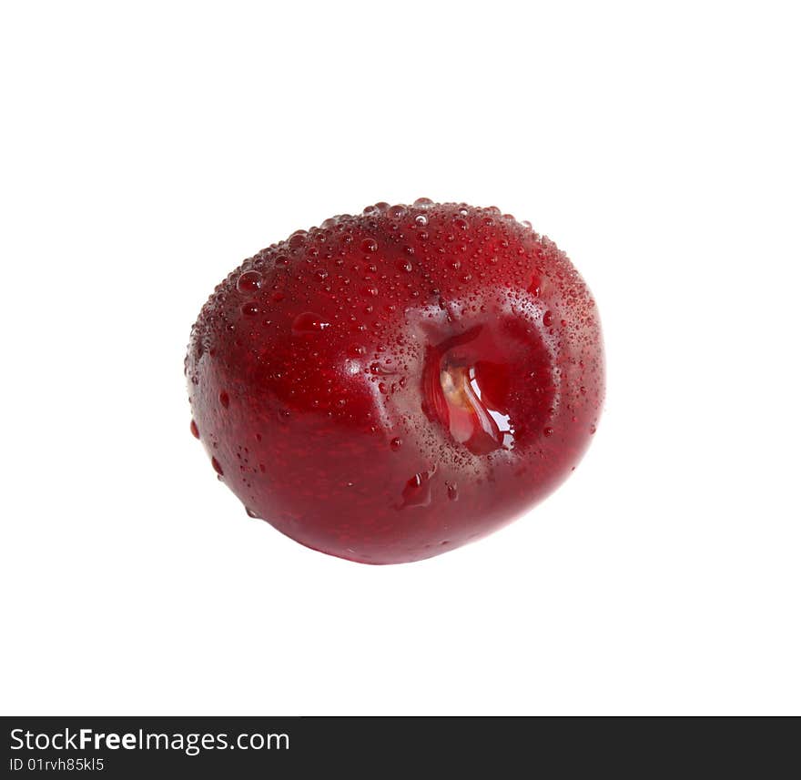 Sweet cherry on a white background, it is isolated