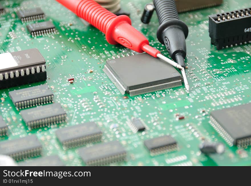 Circuit board and multimeter probes