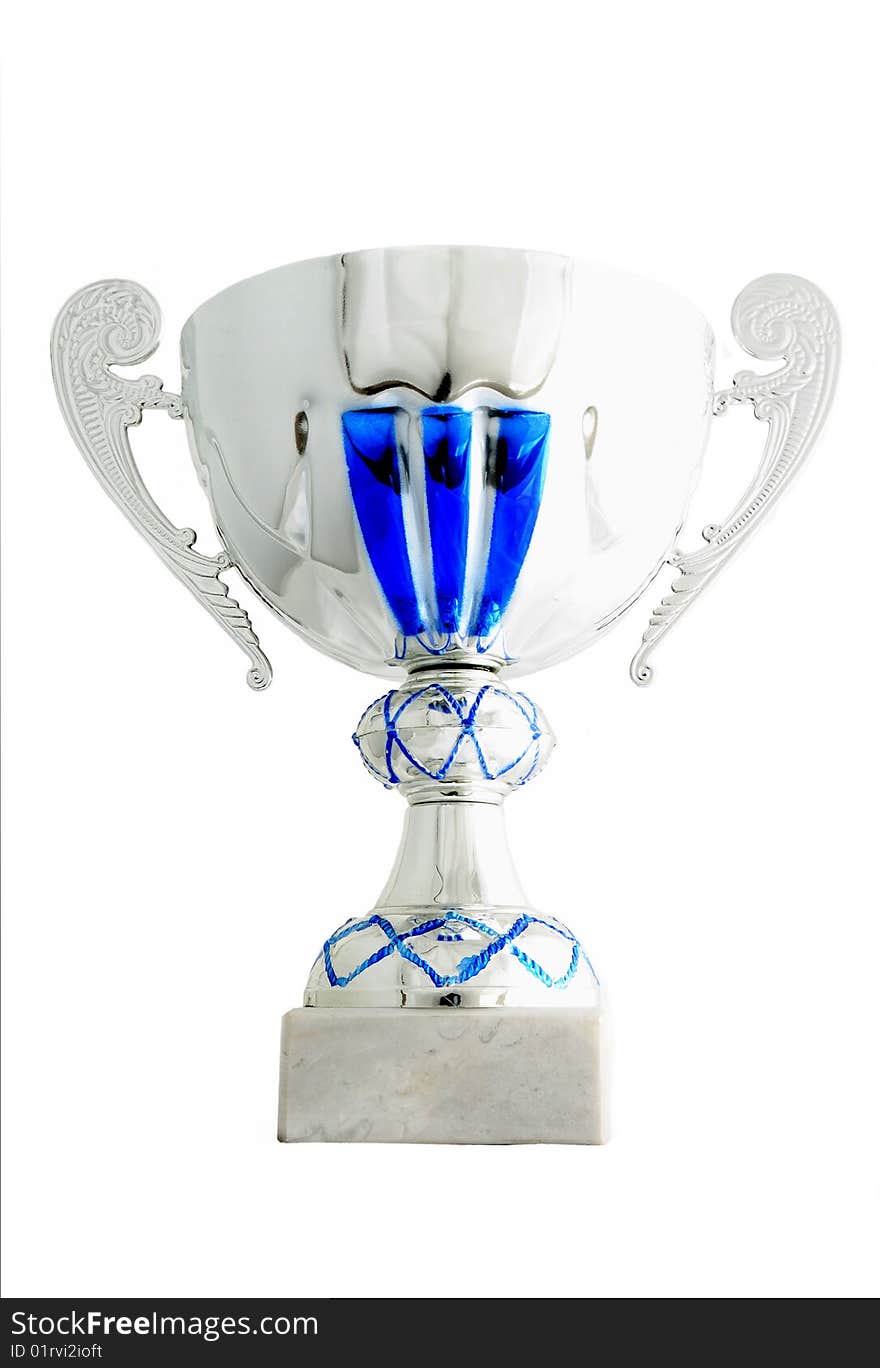 A silver cup, sports trophy award