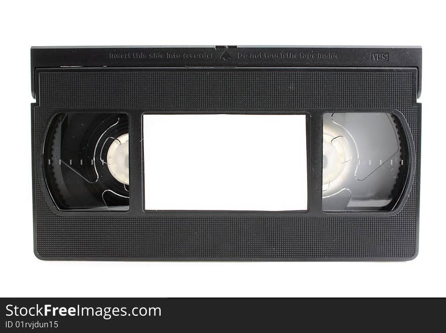 Video cassette on a white background, it is isolated