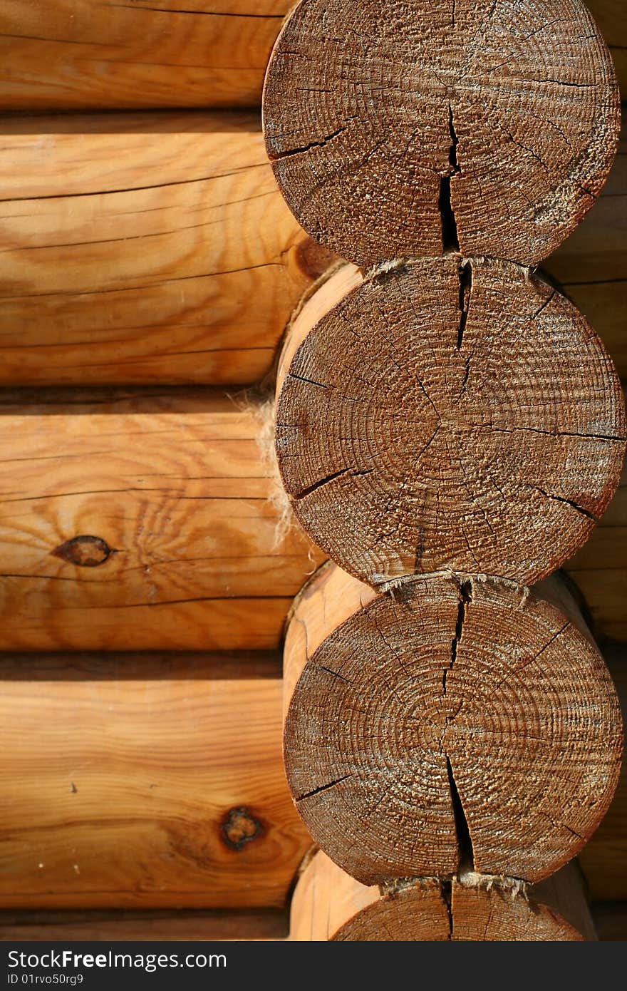 Logs of a wooden house