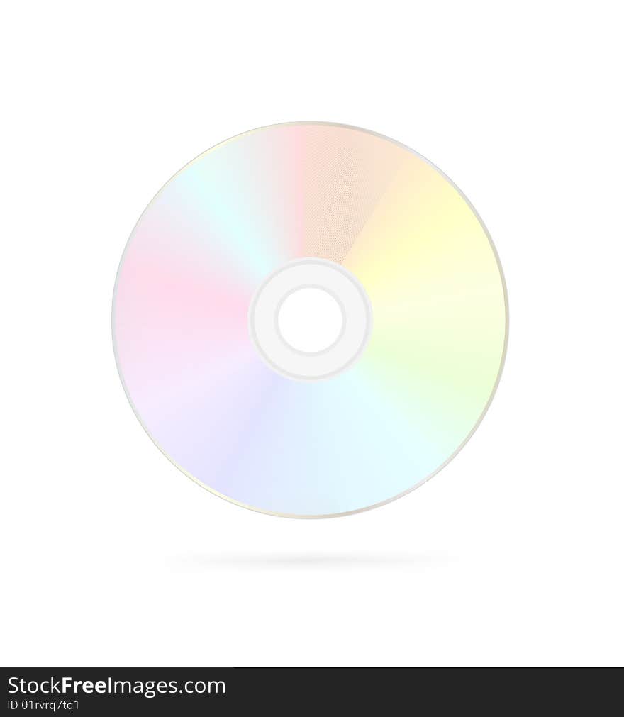 Vector realistic CD on white background