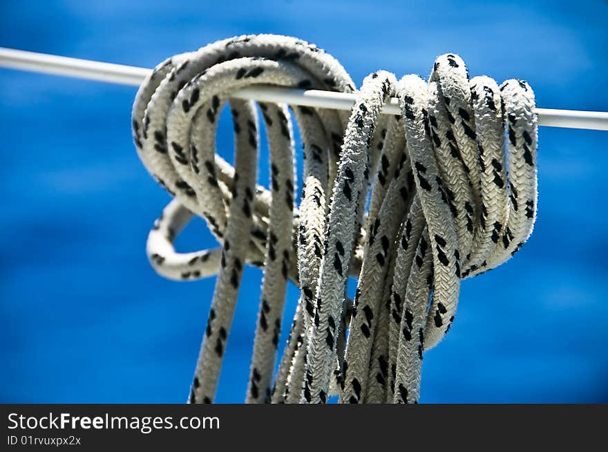 Rope On Blue Sea