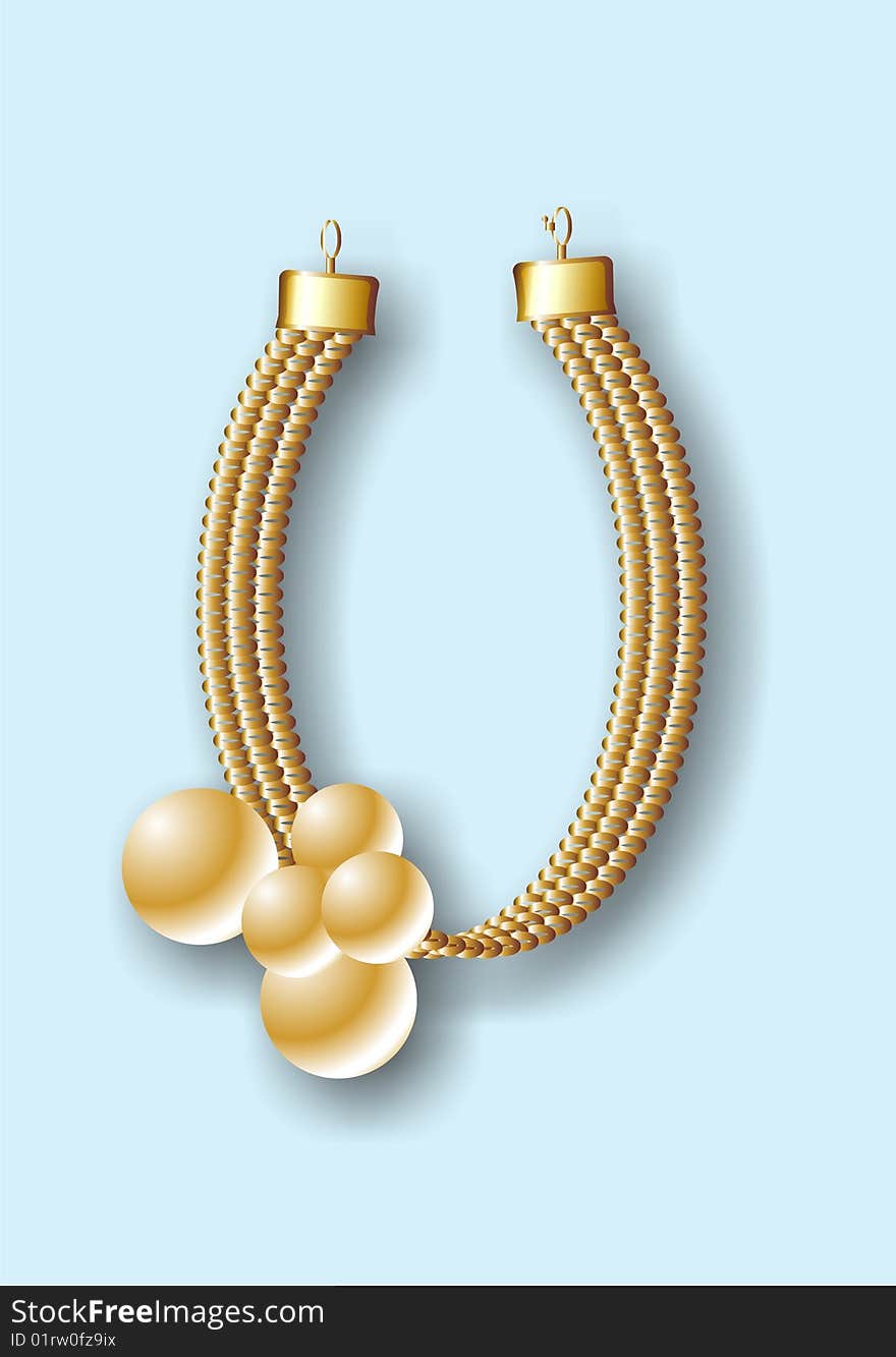 Necklace with balls