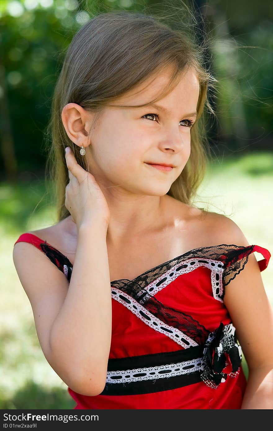 Portrait of beautiful little girl. Portrait of beautiful little girl.