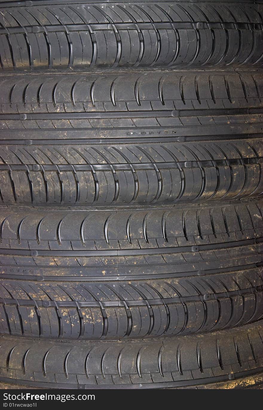 Close-up Of Car Tire Background