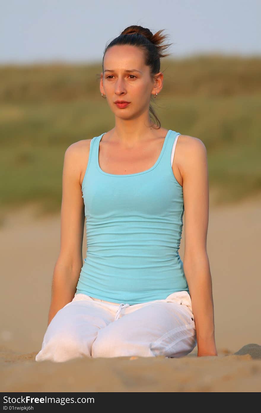 Relaxing on the beach