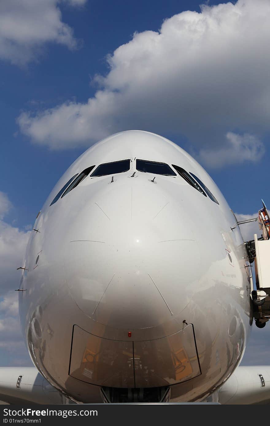 Nose of Airliner frontal view