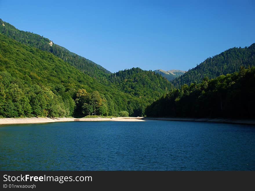 Lake in the mountains of Montenegro