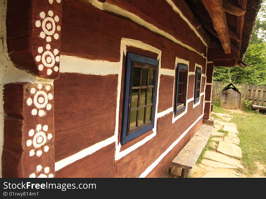 Traditional house specific for Carpathian region. Traditional house specific for Carpathian region