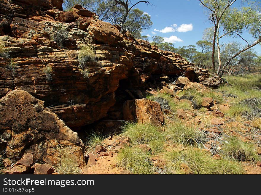 View of George Gill Range - mountain in the Northern Territory, Australia. View of George Gill Range - mountain in the Northern Territory, Australia.