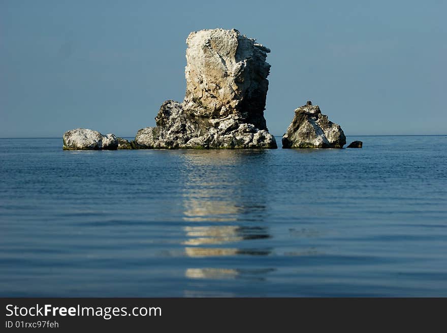 Rock in the sea