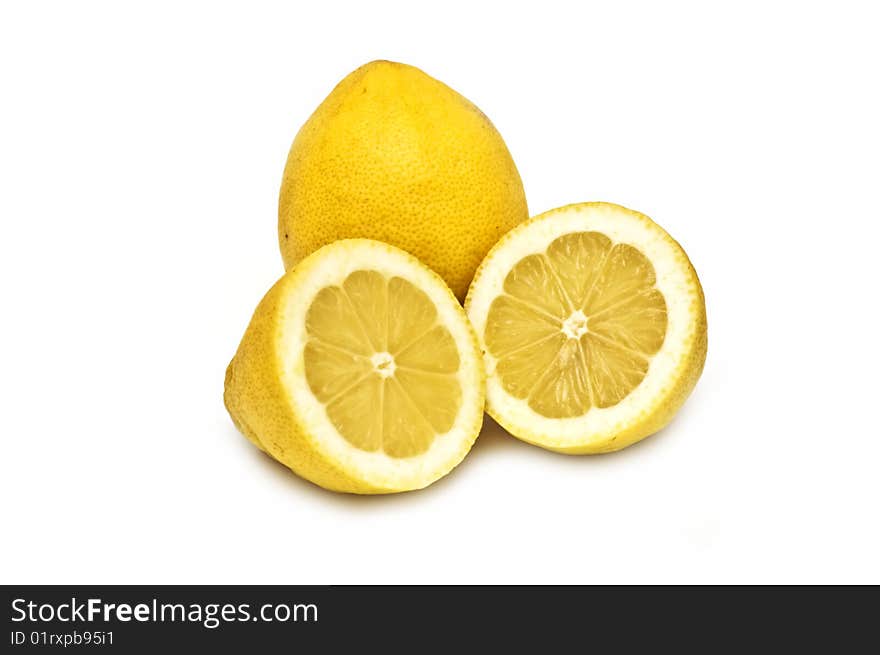 Lemons isolated on the white