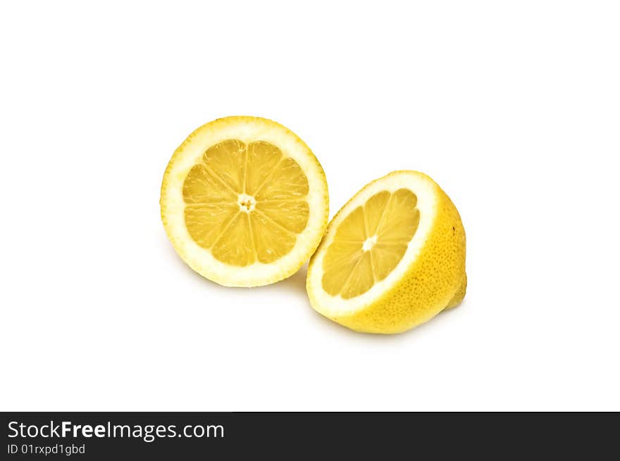 Lemons isolated on the white