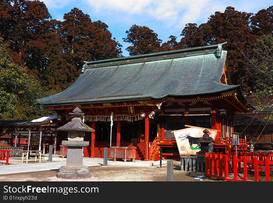 An old temple in  japan