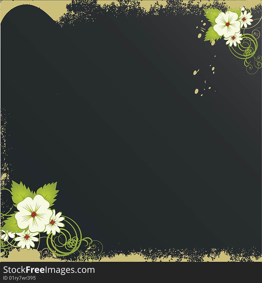 Abstract floral background with place for your text