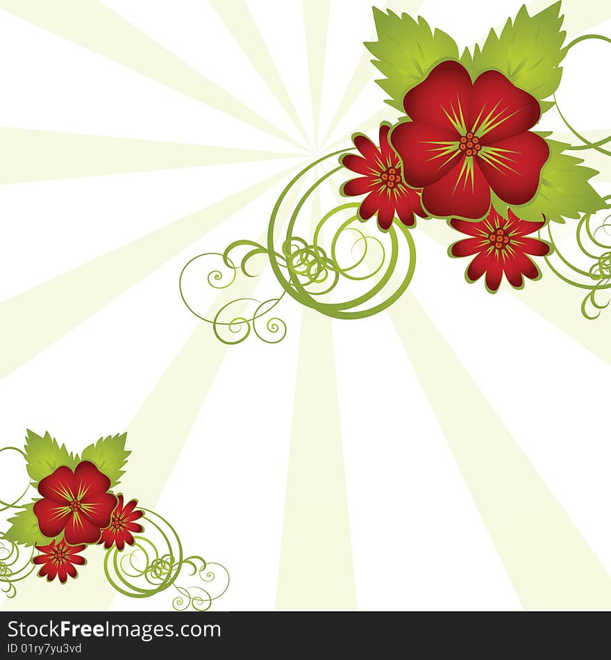 Abstract floral background with place for your text