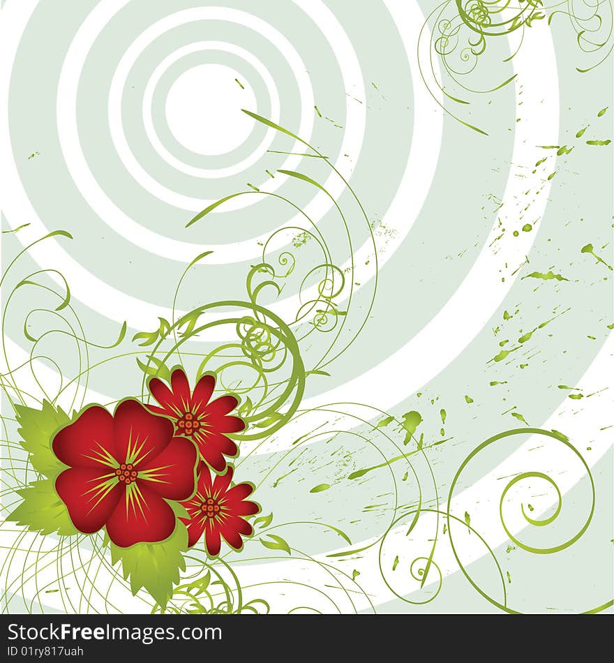 Abstract floral background with place for your text