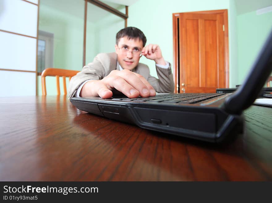 Businessman With A Laptop