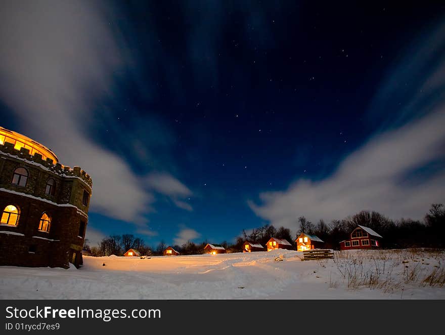 Constellation   Ursae Majoris   in winter night