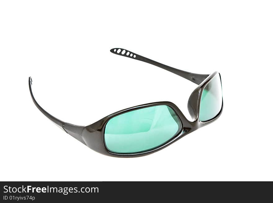 Black sunglasses isolated on white