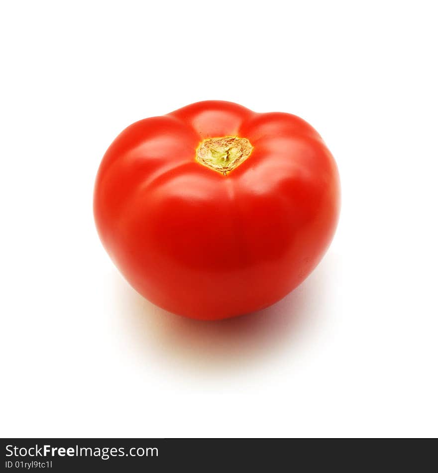 Fresh tomato isolated on white