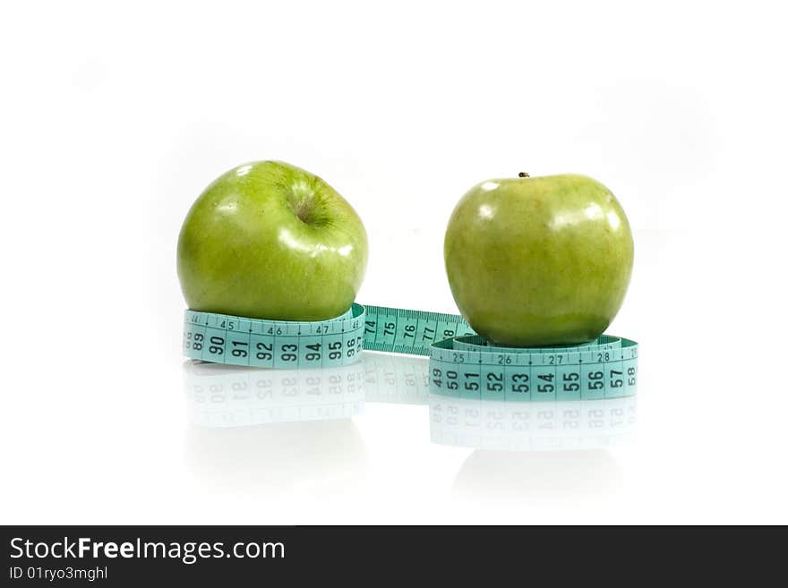 Centimeter and two apples