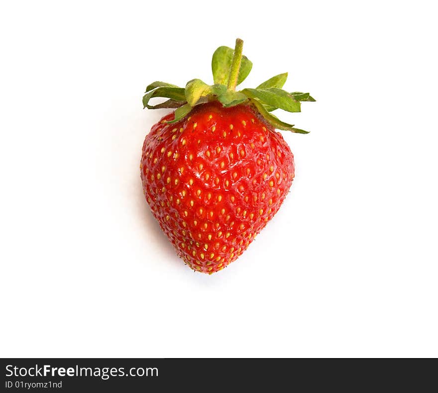 Sweet strawberry isolated on white