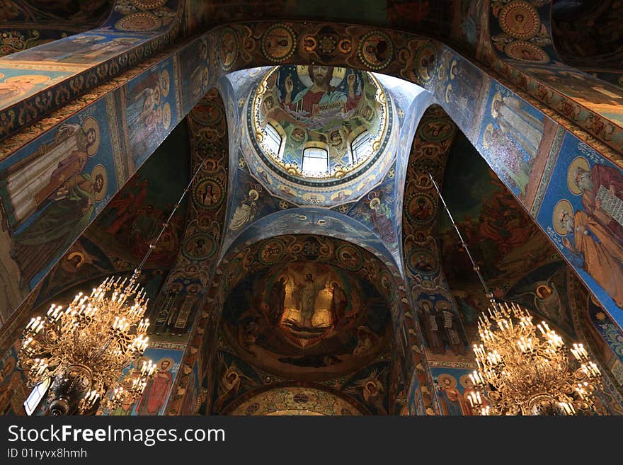 The russian orthodox cathedral in St. Petersburg. The russian orthodox cathedral in St. Petersburg