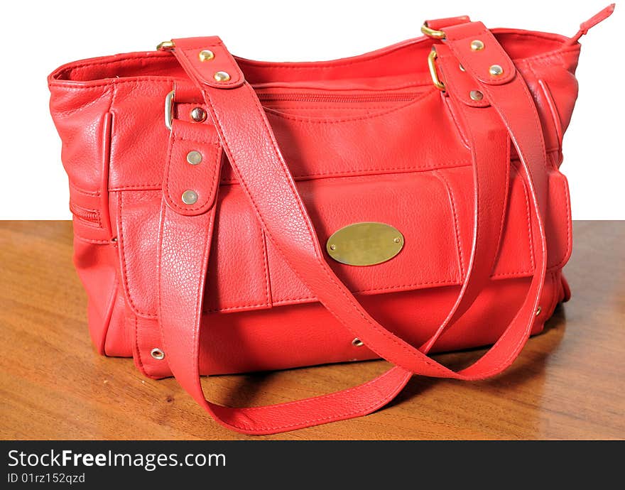 Red female bag.