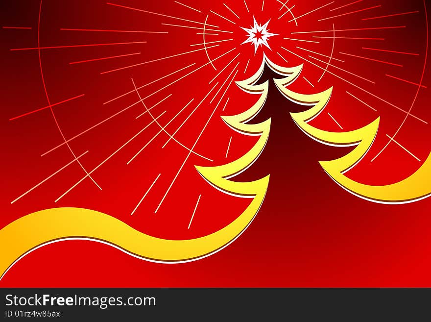 Vector illustration of Christmas Tree