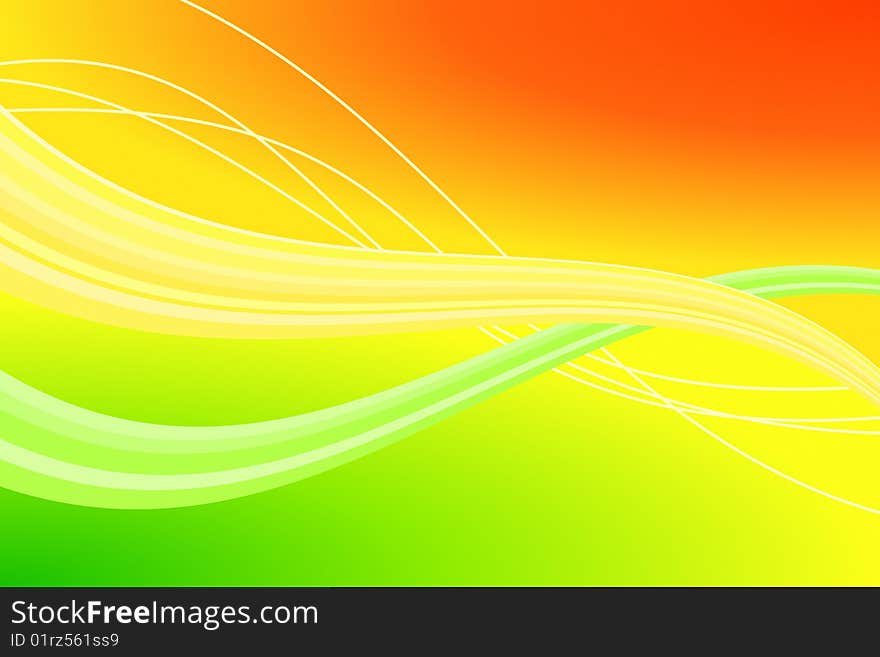 Vector illustration of Orange and Green