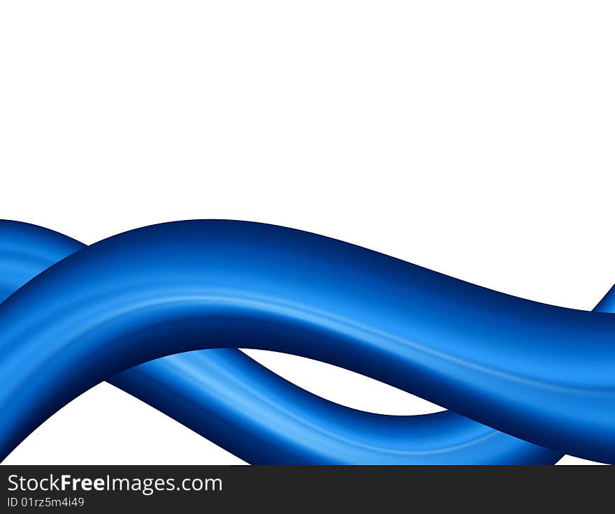 Blue waves over white background. Abstract illustration. Blue waves over white background. Abstract illustration