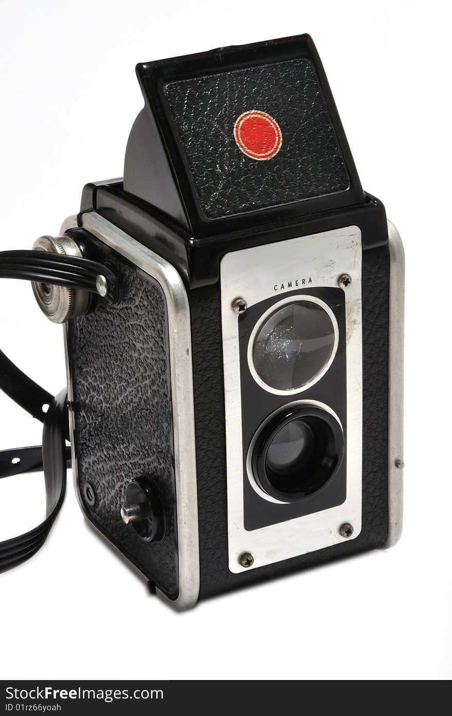 Image of a classic film camera, circa 1950