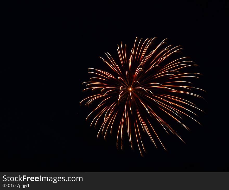 These are fireworks being displayed on july the first. canada day celebration. These are fireworks being displayed on july the first. canada day celebration.