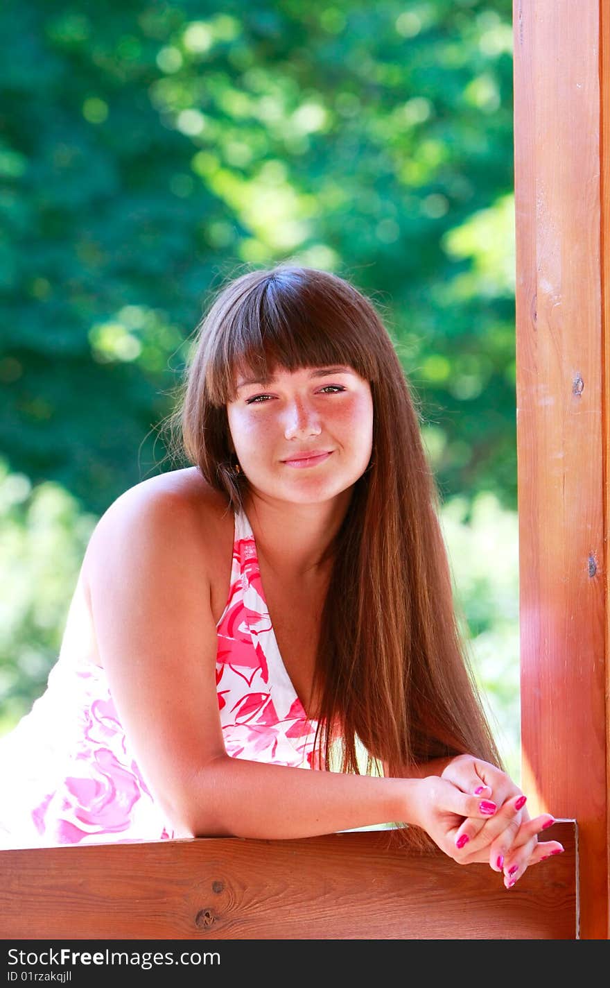 Outdoor portrait of attractive girl