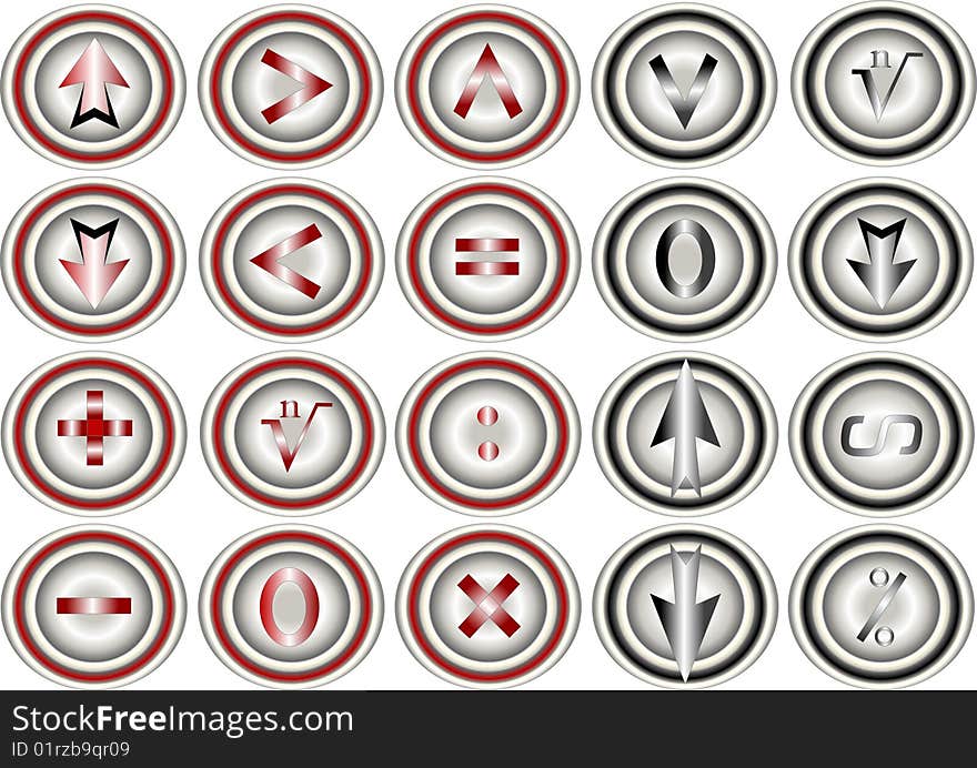 Mathematical icon off operation  panel. Vector illustration. Mathematical icon off operation  panel. Vector illustration.