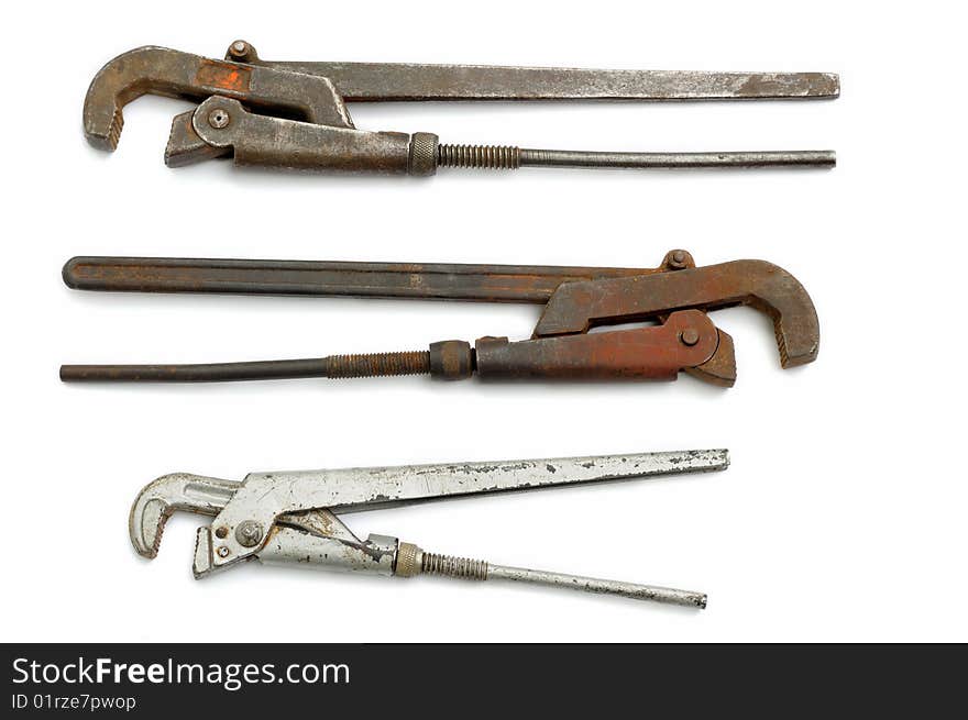 Old gas adjustable wrenches.