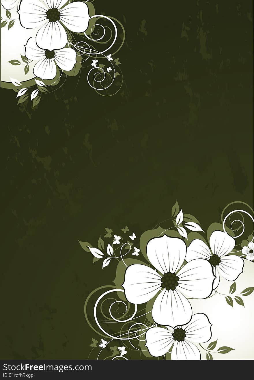 Abstract floral background with place for your tex