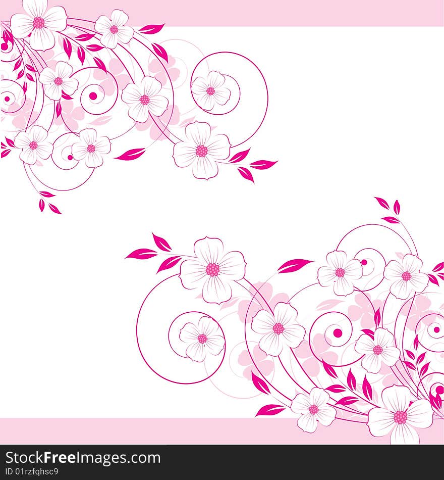 Abstract floral background with place for your text