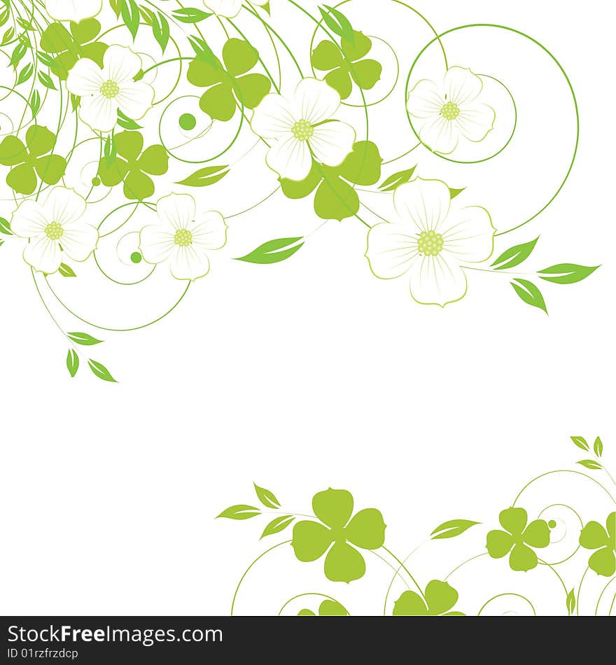 Abstract floral background with place for your text