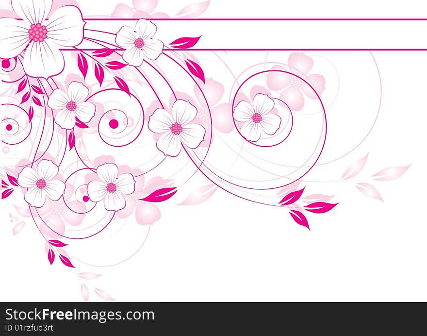 Abstract floral background with place for your text