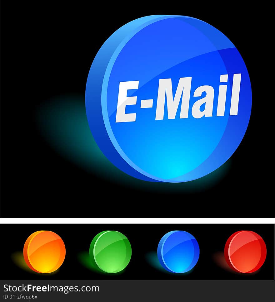 E-mail 3d icon. Vector illustration. E-mail 3d icon. Vector illustration.