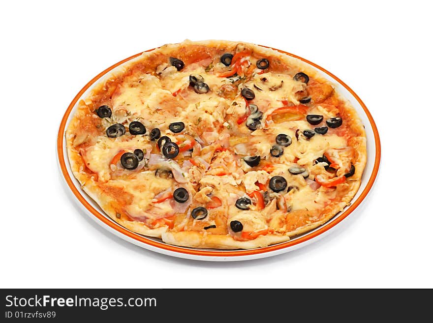 Dish pizza - the famous Italian food