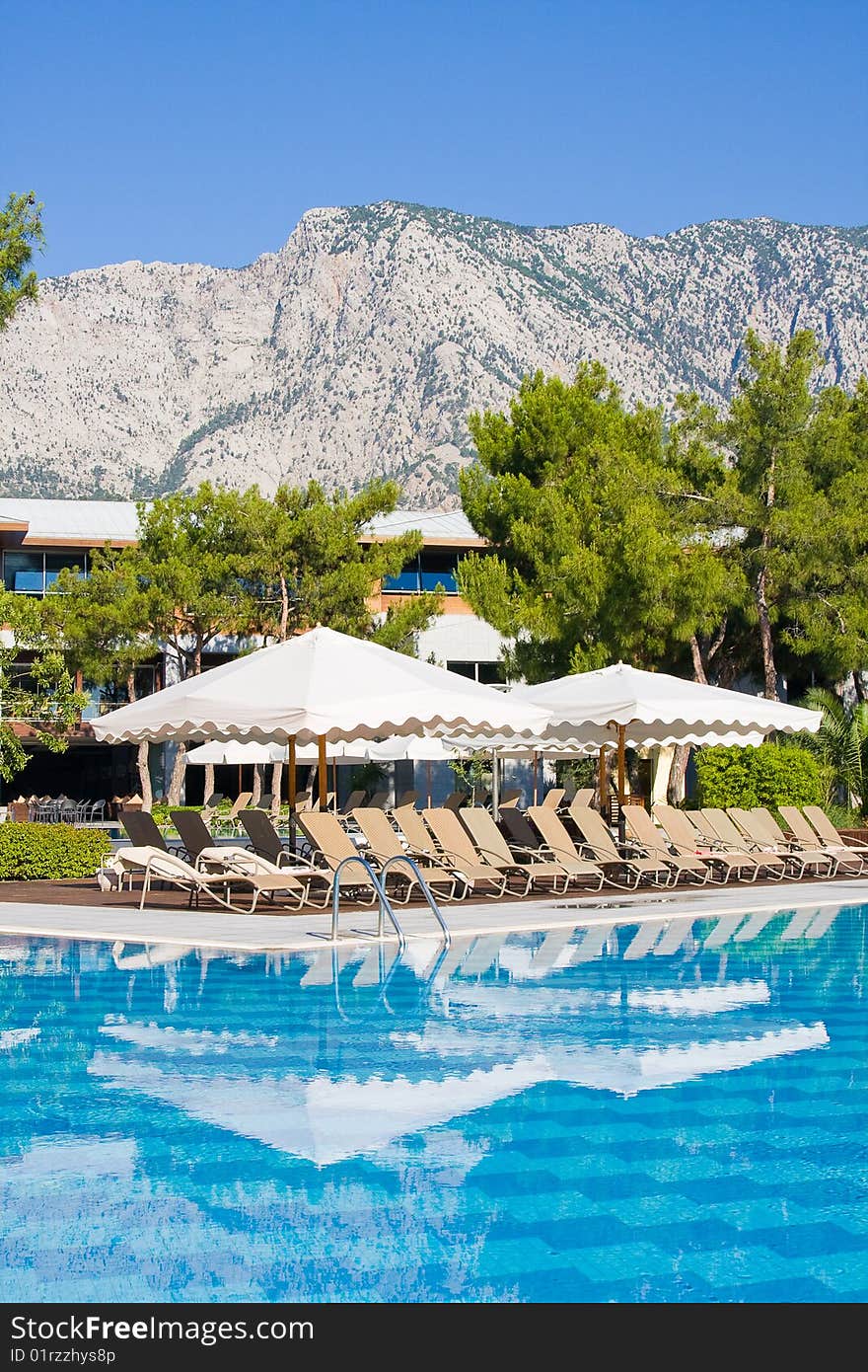 Swimming pool on a sunny day