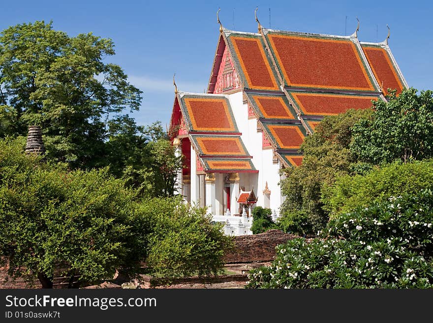 Temple In Ayutthaya Histocial Park, Thailand