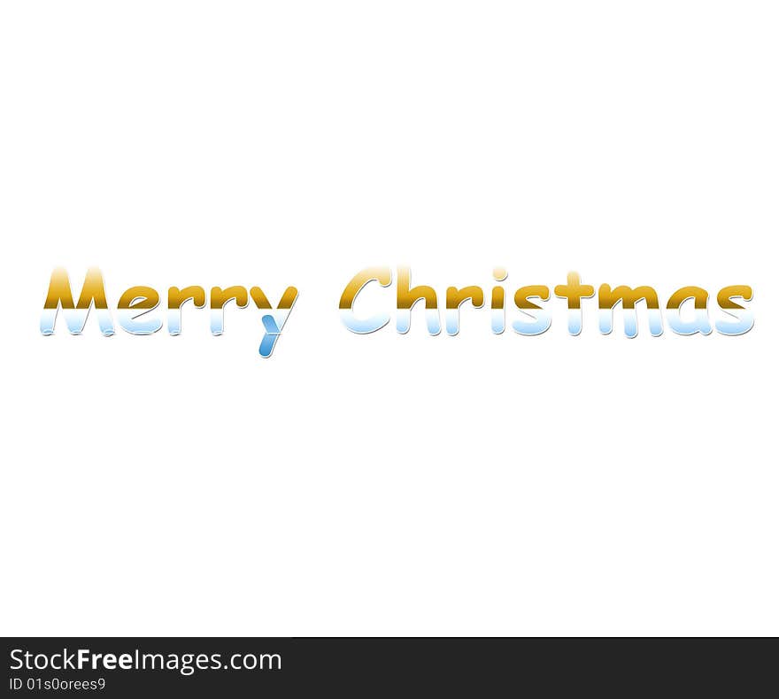 A merry christmas text created in photoshop