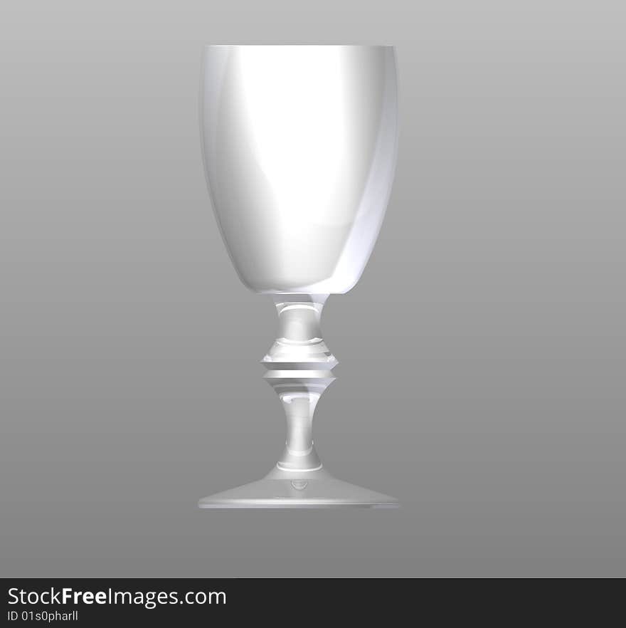 Very nice glass on the dark background. Illustration.